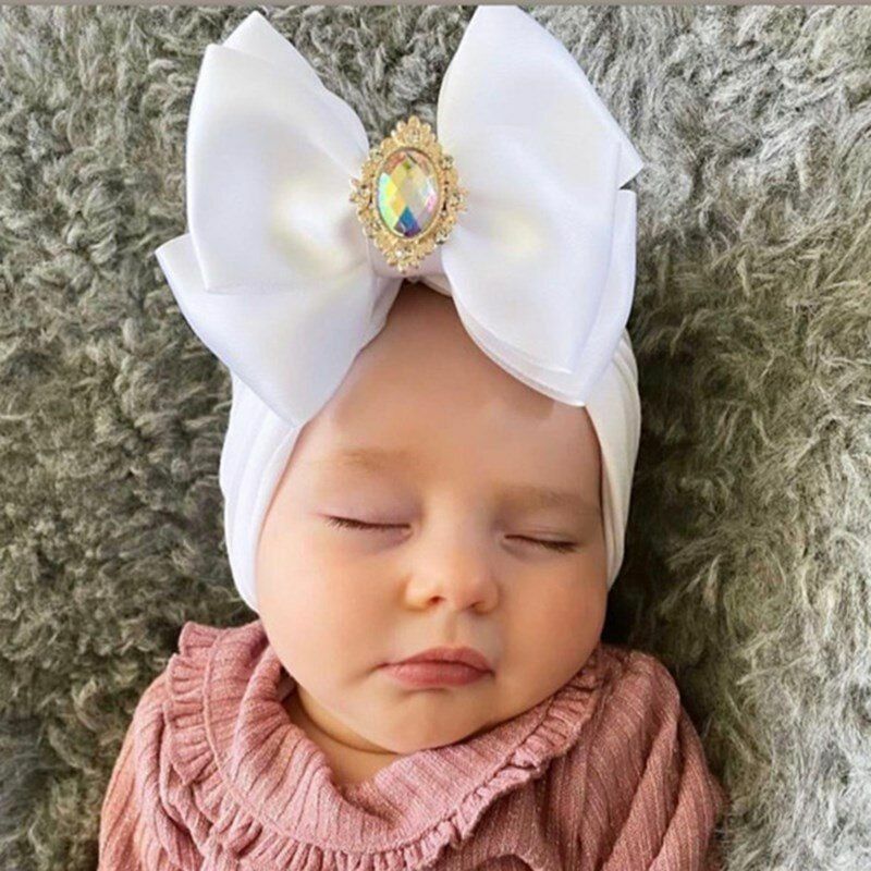 Baby Girls Bowknot Hat Newborn Cute 